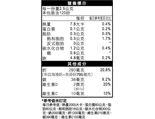 雙固鈣-生醫級粉包120入
